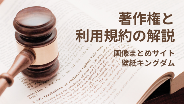 壁紙キングダムの著作権に関する注意点と利用規約の解説
